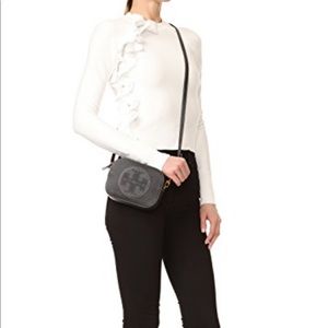 Tory Burch Perforated Logo Crossbody Wallet